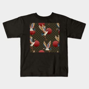 Crane bird pattern Kids T-Shirt